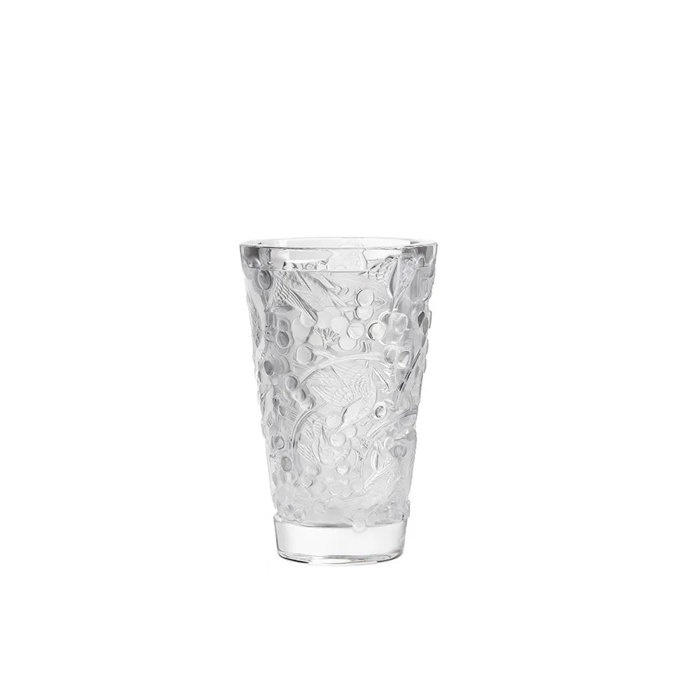 Lalique Merles et Raisins vaso cristallo taglia M