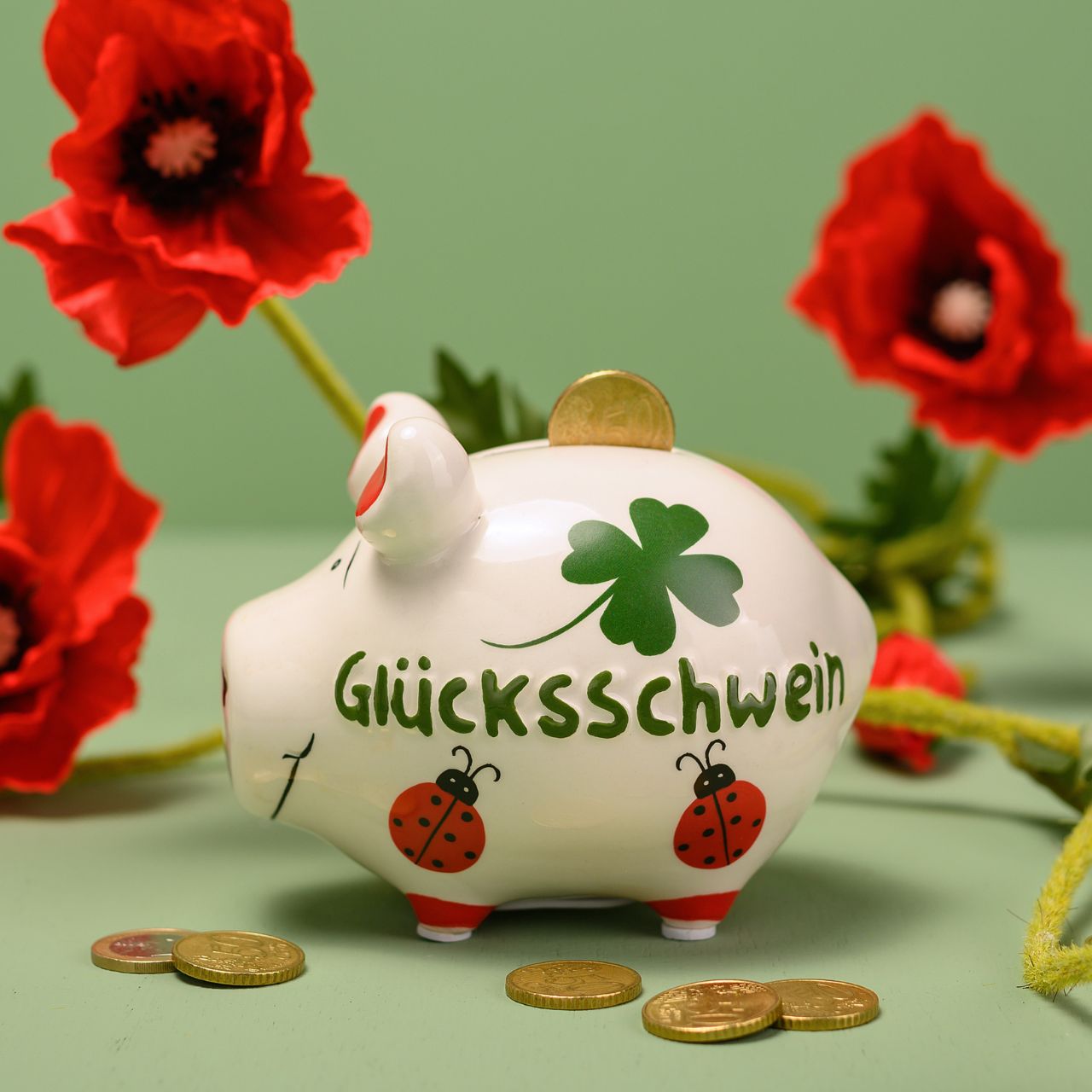 Sparschwein Kleinschweine Glücksschwein salvadanaio piccolo rosso