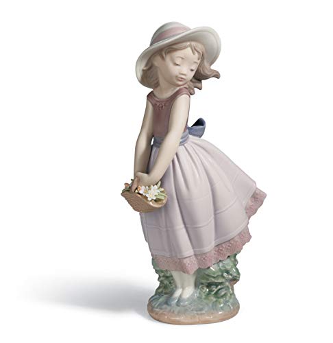 Lladró Deliziosa Innocenza scultura bimba porcellana fiori