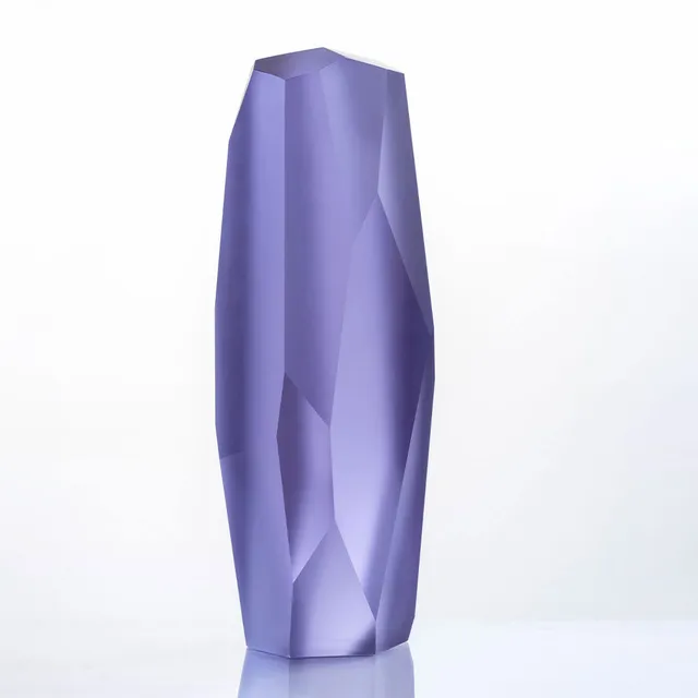 Lalique Art Rockstone 40 scultura cristallo blu Levy