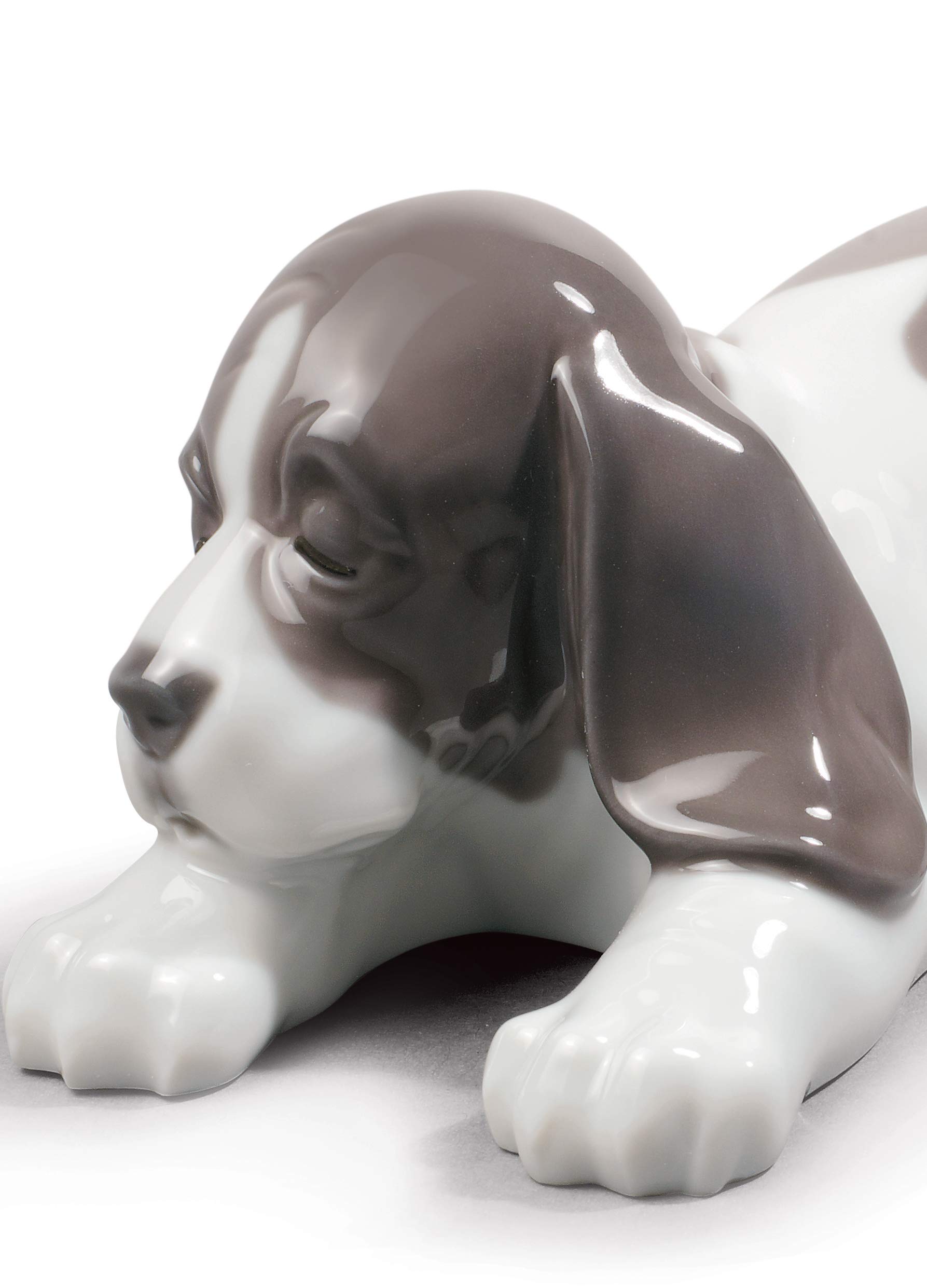 Lladró Sculture Cane Dormiglione Figurina Cucciolo Porcellana