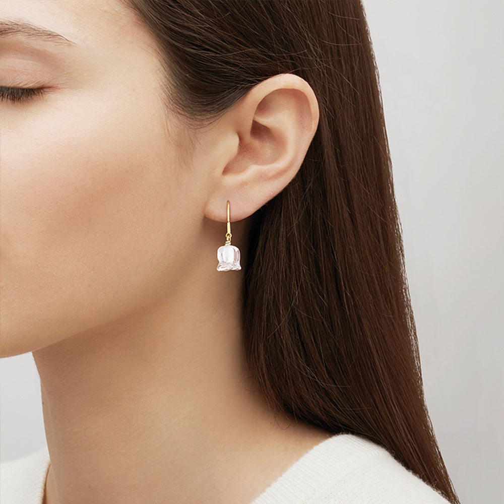 Lalique Muguet Orecchini mughetto ottone oro