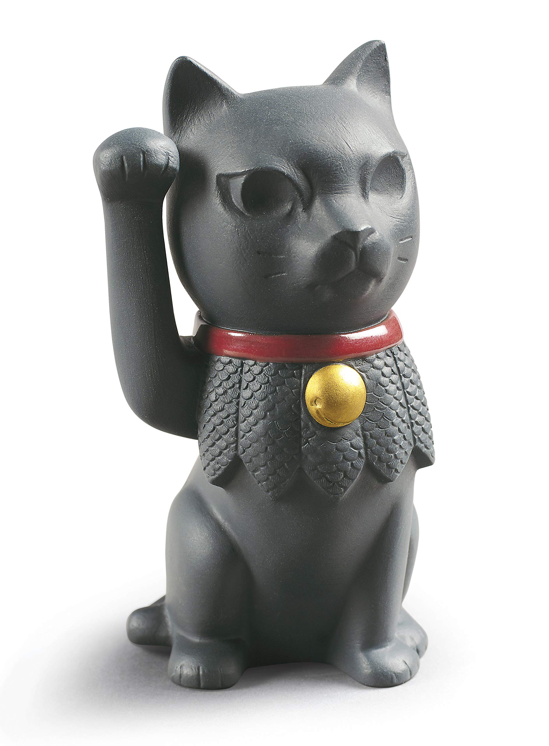 Lladró Maneki Neko figurina gatto fortunato porcellana