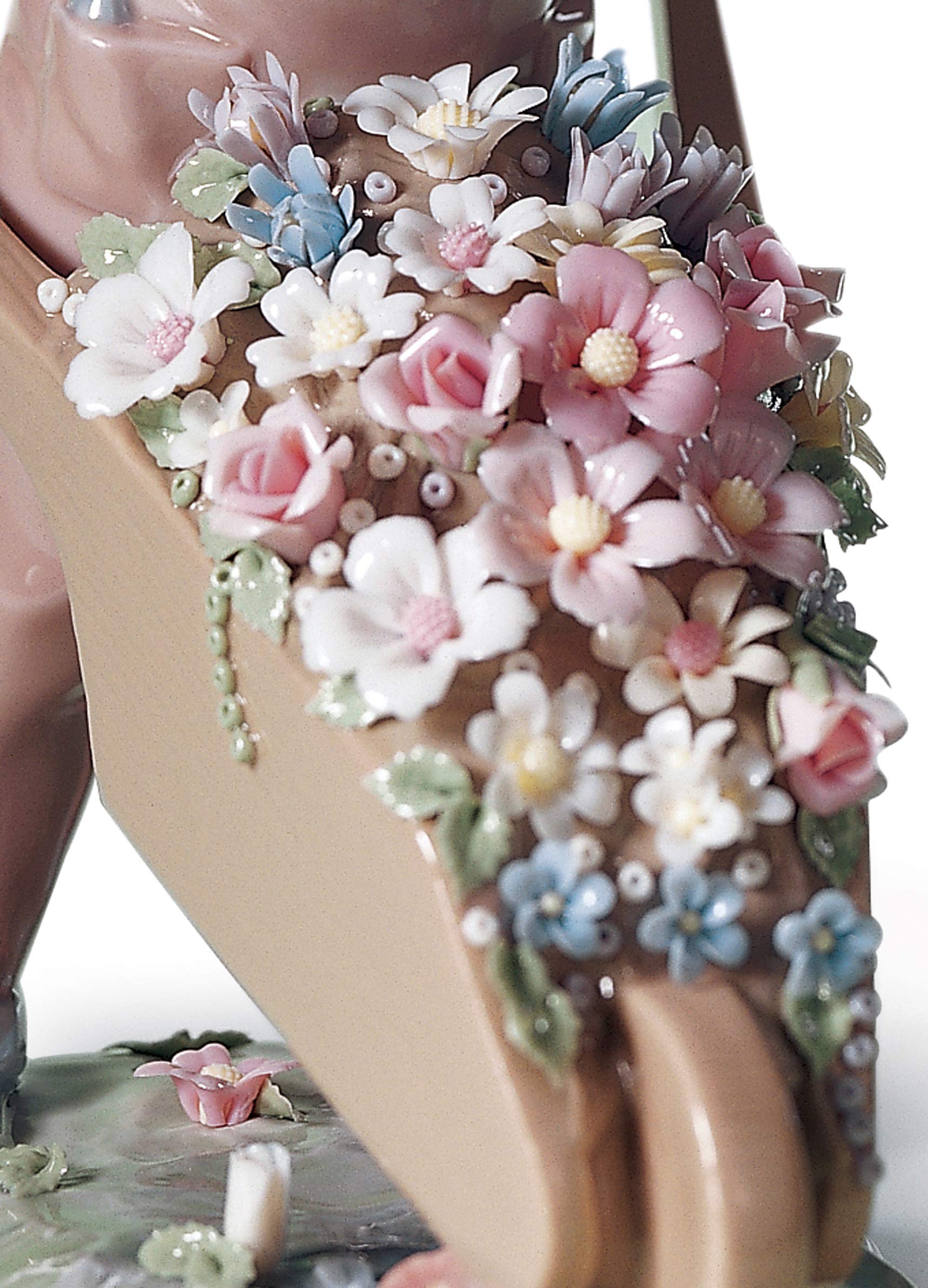 Lladró Sculture Bimbo con Fiori Figurina Porcellana Bambini