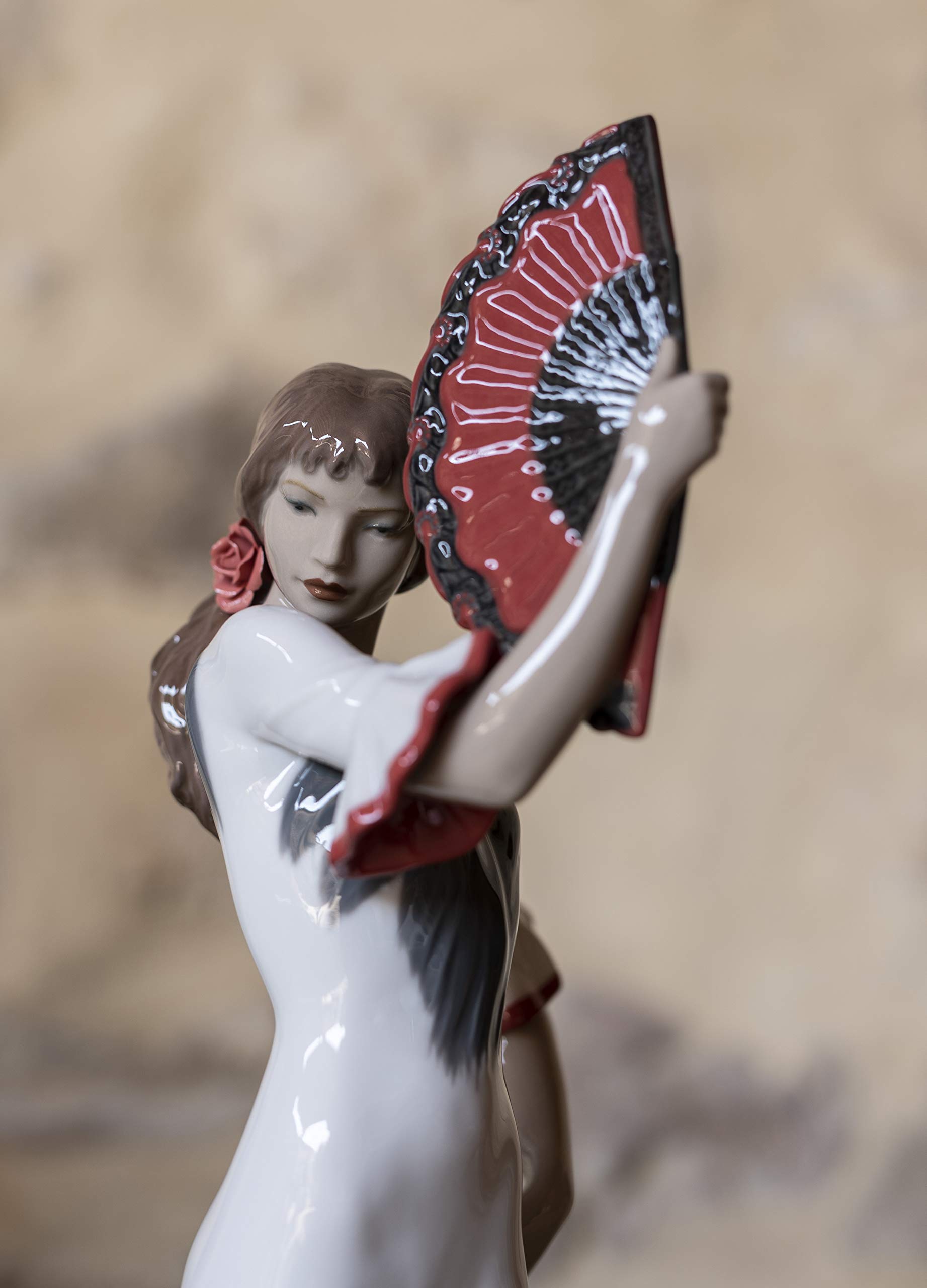 Lladró Anima e Passione flamenco figurina porcellana rossa