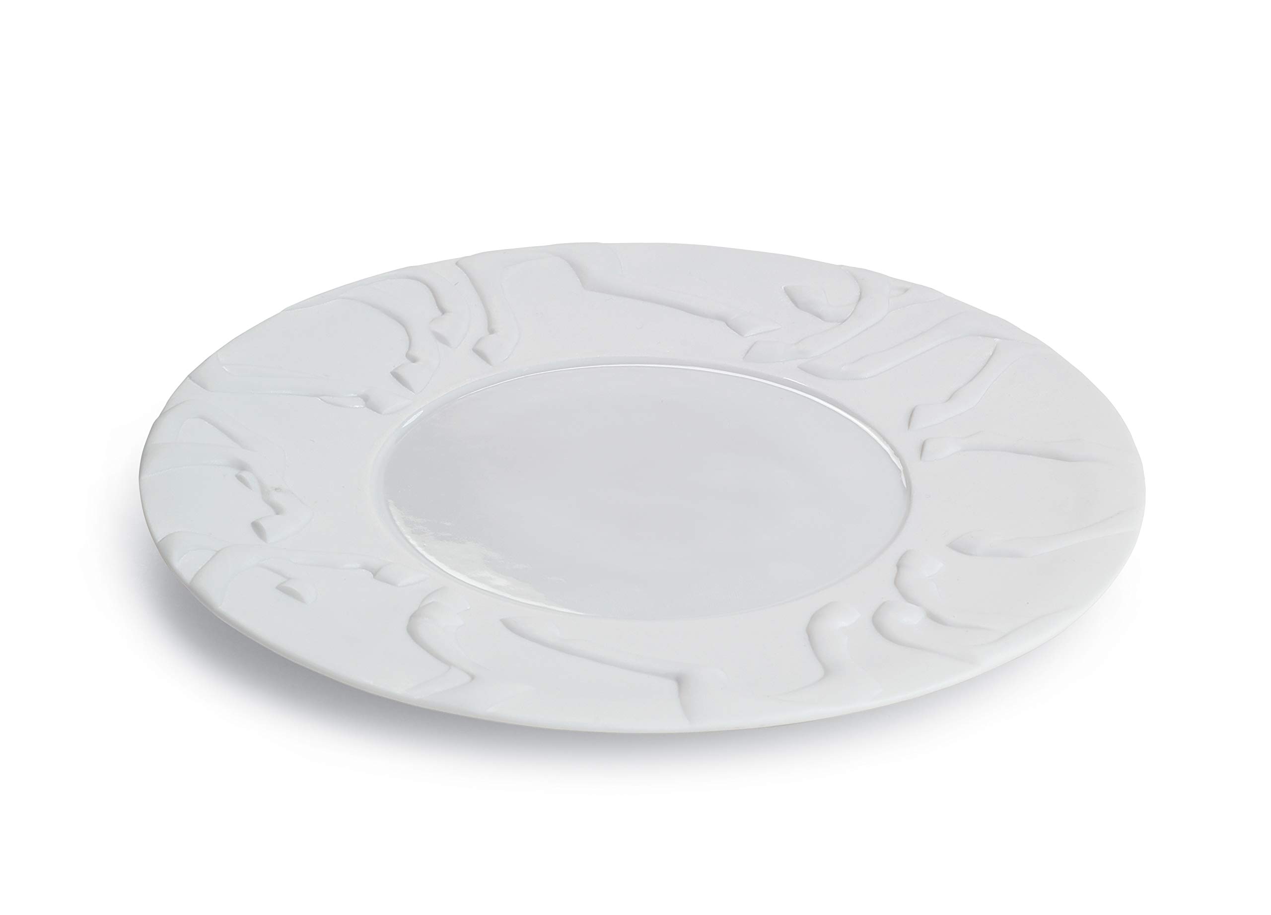 Lladró Accessori Equus piatto in porcellana bianco lucido