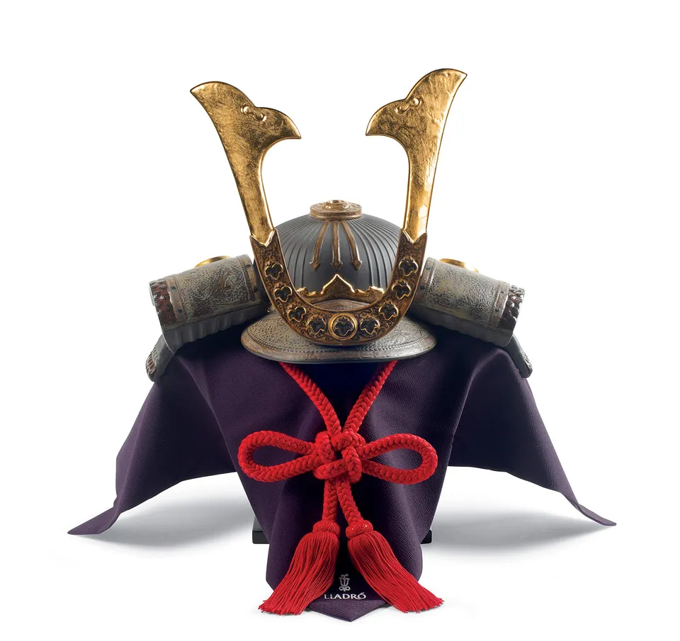 Lladró Alta Porcellana Elmetto Samurai scultura edizione limitata