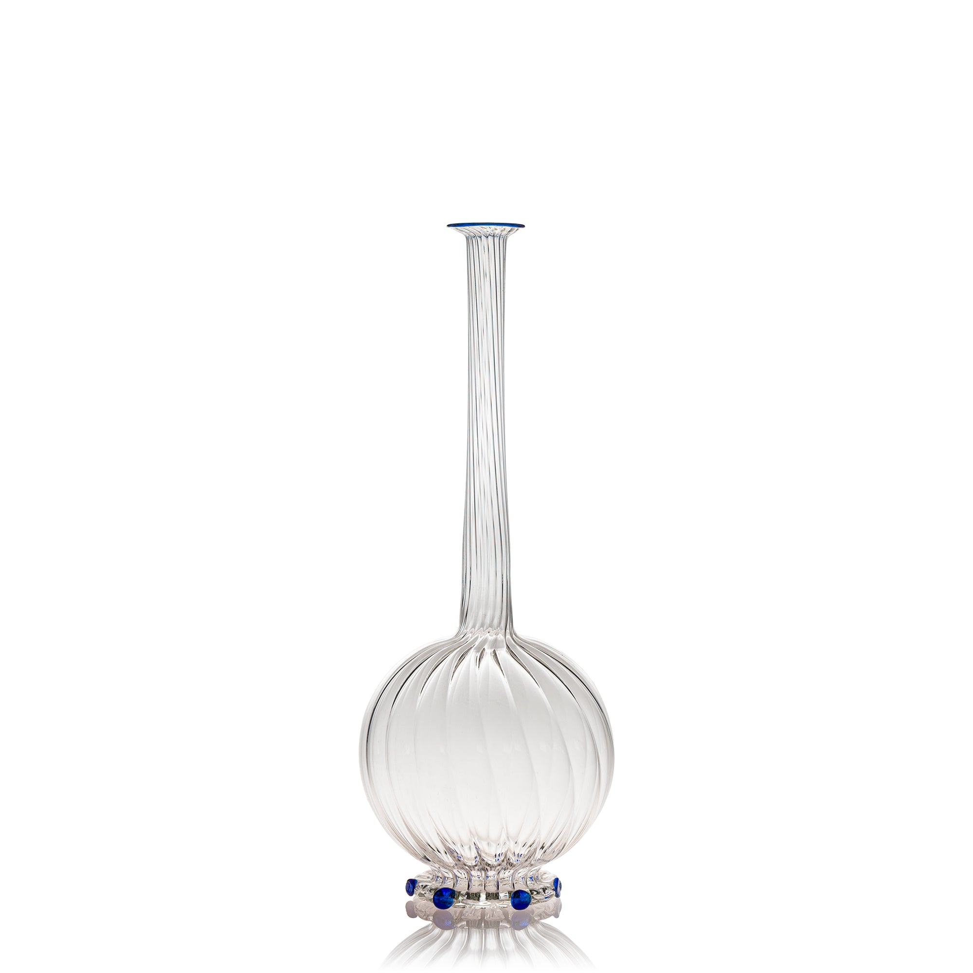 Vaporetto Cannaregio N°2 vaso vetro blu 19 cm