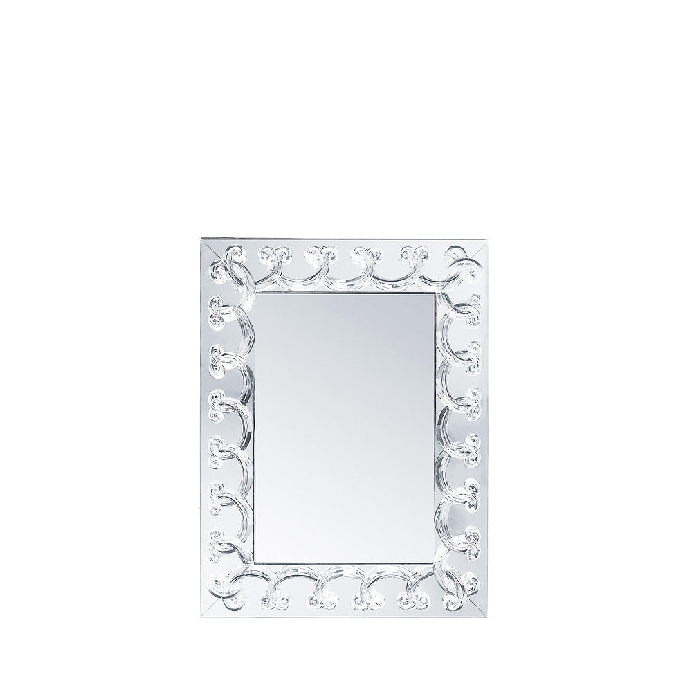 Lalique Rinceaux Specchio cristallo Taglia S nero