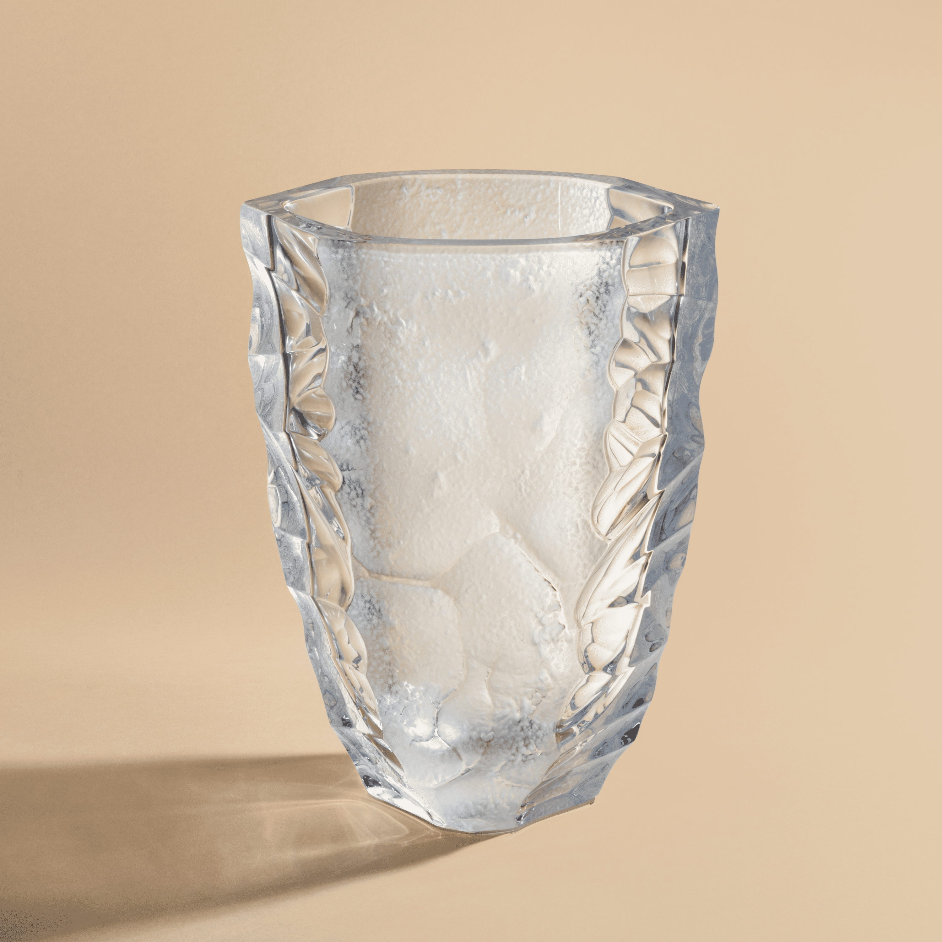 Lalique Silex Vaso cristallo grande taglia L sfaccettato