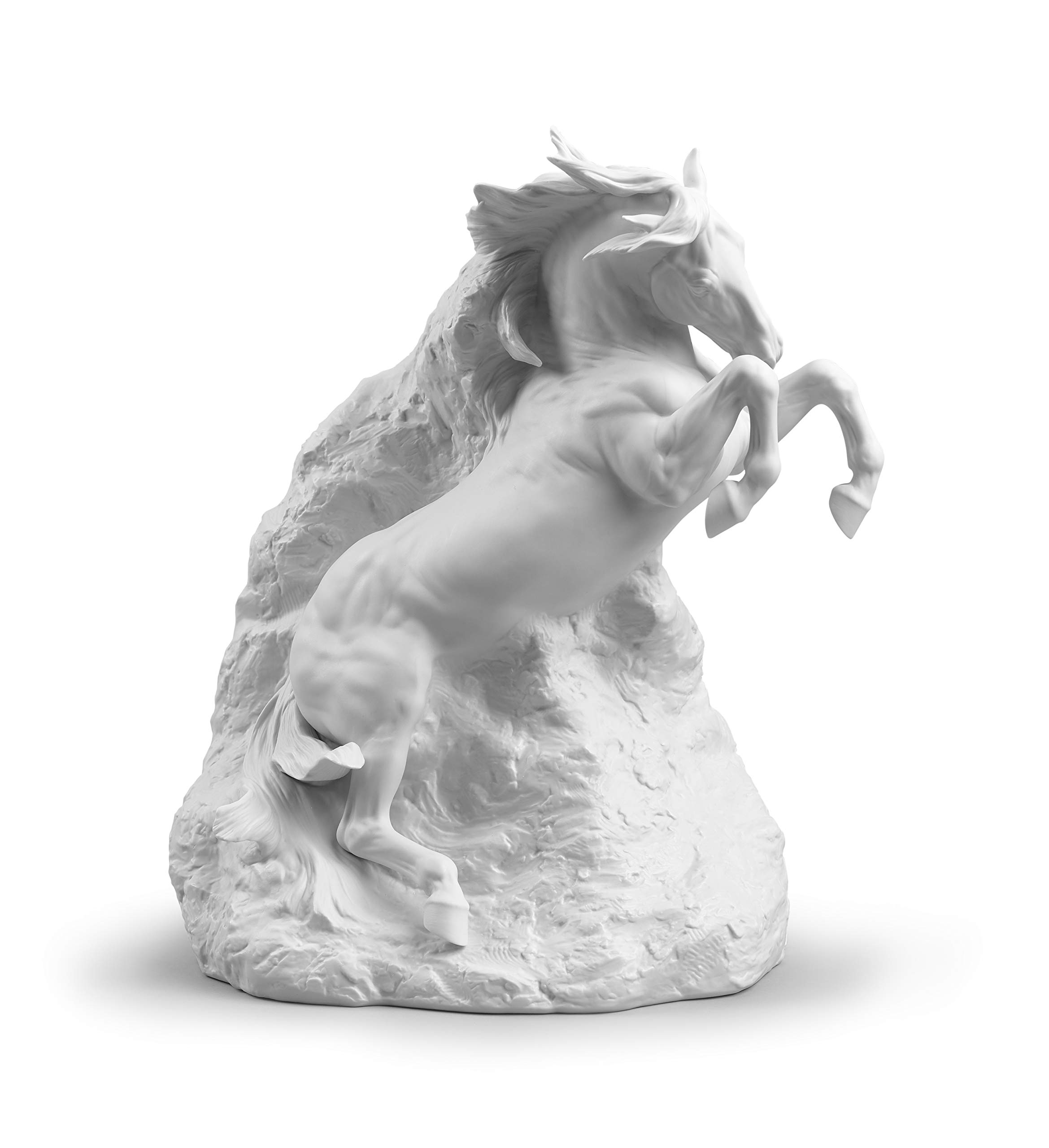 Lladró Spirito Indomabile scultura cavallo porcellana bianca