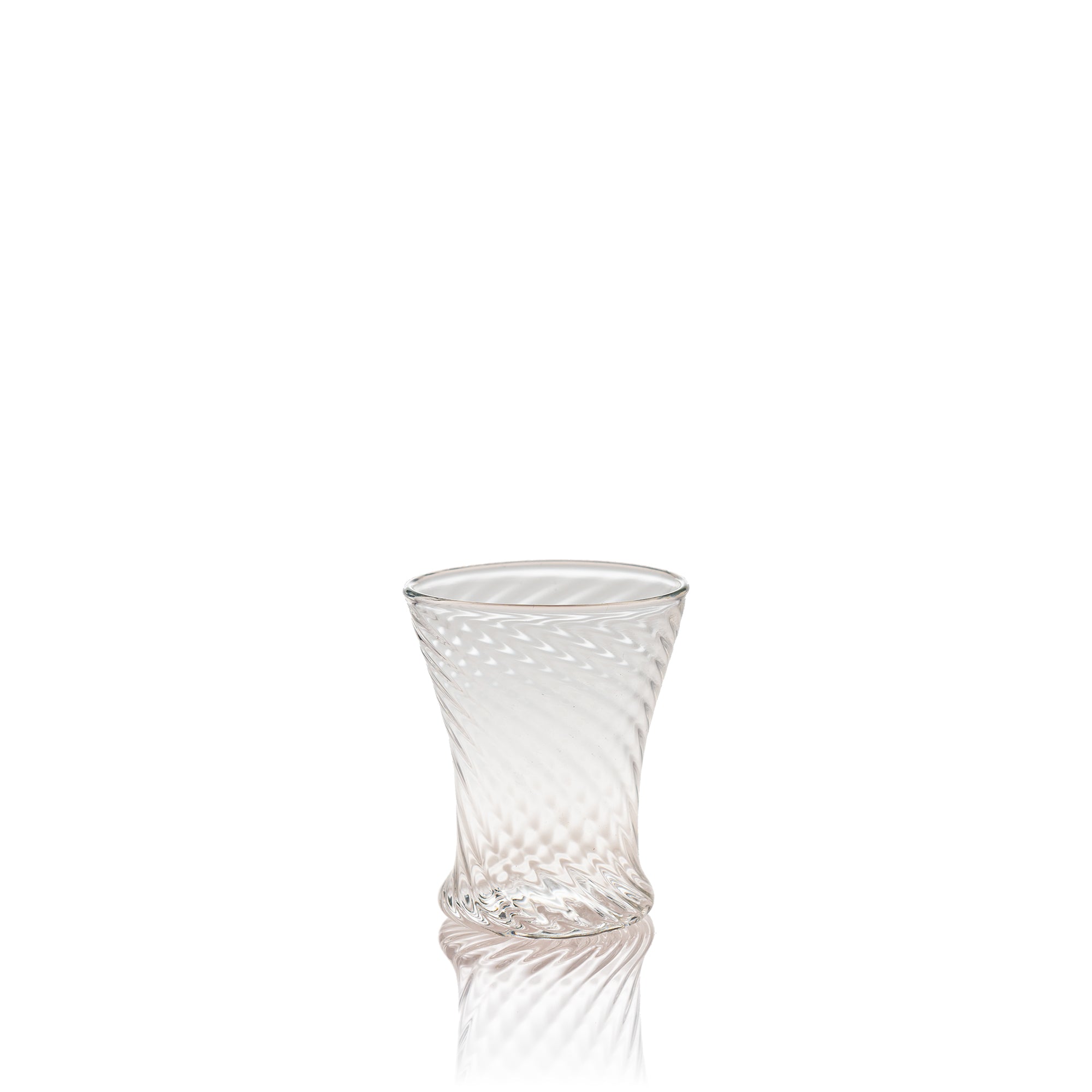 Vaporetto Rasentin bicchierino Murano vetro rigadin 6 cm