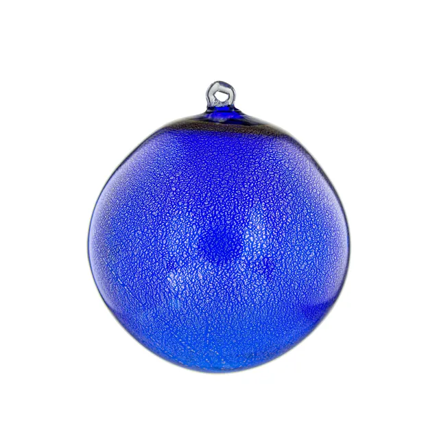 Vaporetto Christmas pallina Natale vetro Murano trasparente D 8,5