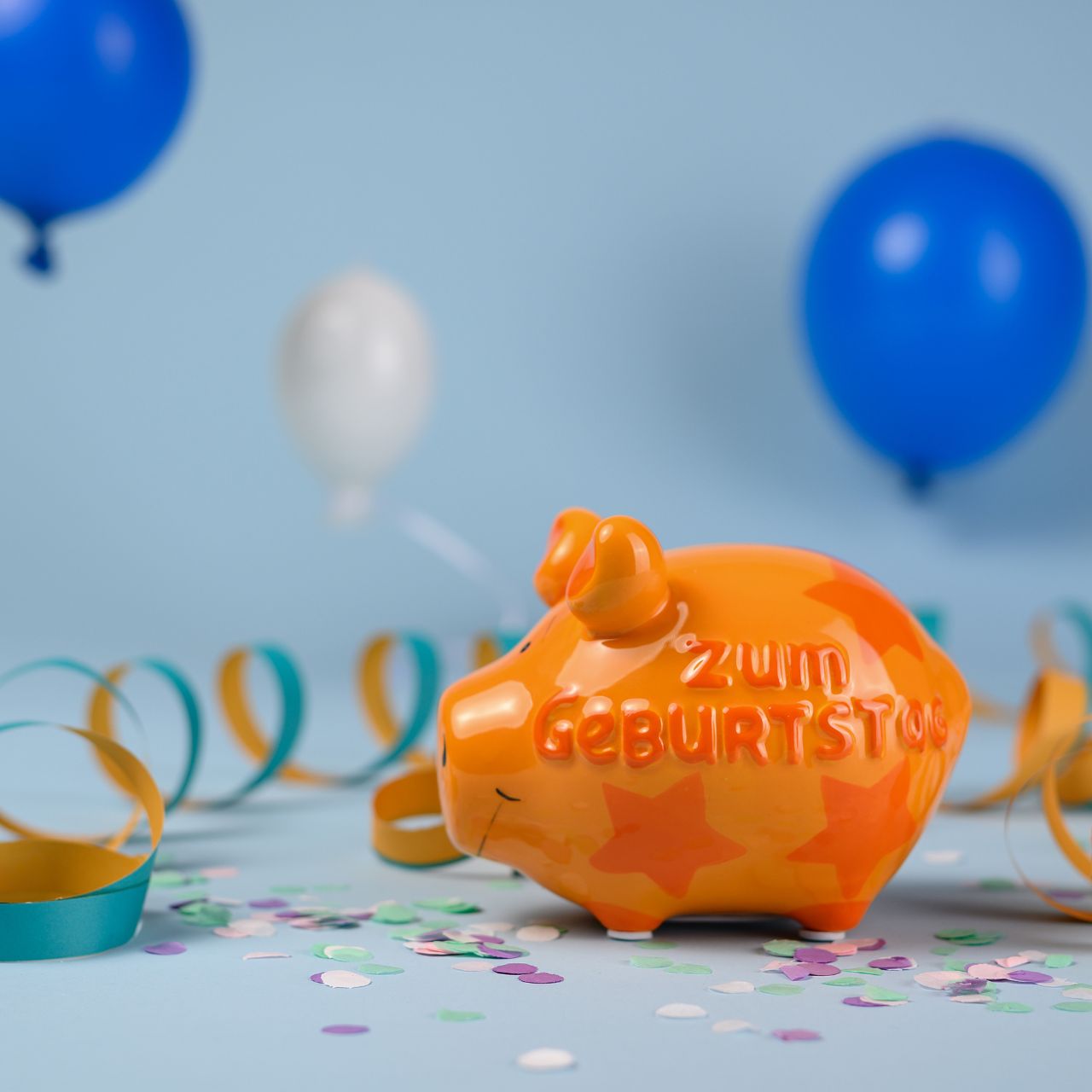 Sparschwein Company Kleinschweine Zum Geburtstag salvadanaio arancione