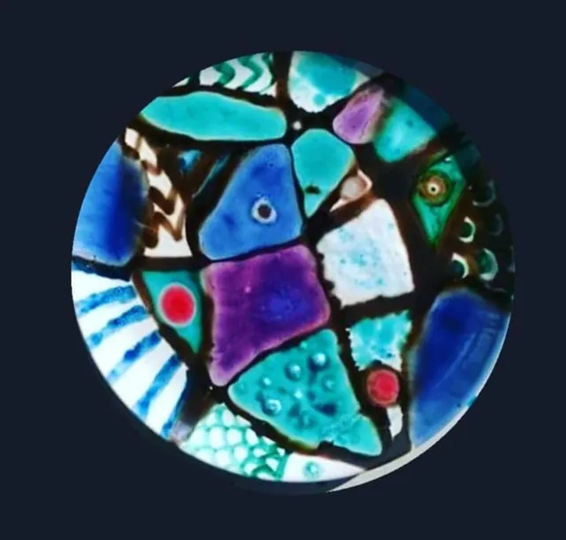 Raffaela Russo Piatto in ceramica arredo 06 decorativo dipinto a mano