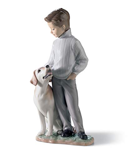 Lladró Sculture Amico Fedele Figurina Bambino Cane