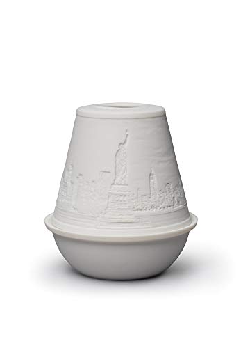 Lladró New York Lampada Litofania Porcellana LED Ricaricabile