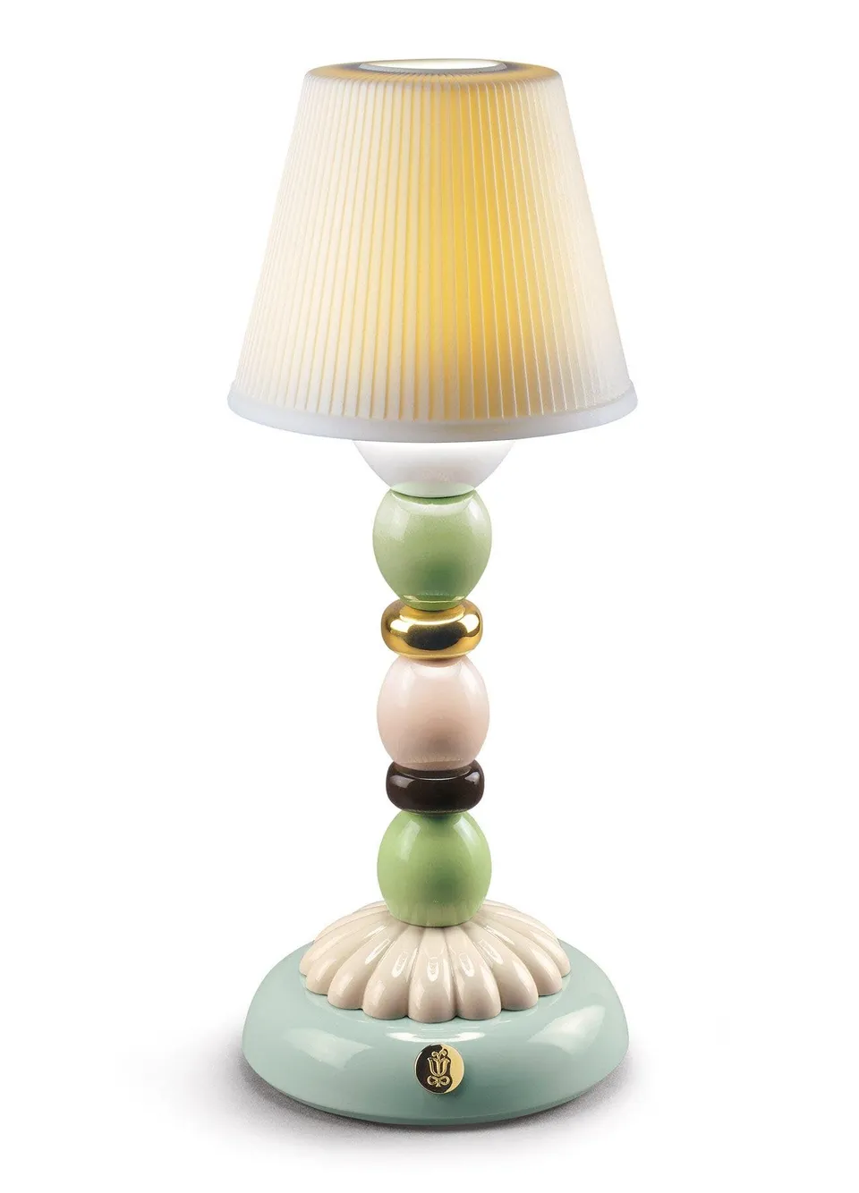 Lladró Firefly Palm 1023793 lampada porcellana autunno dorato