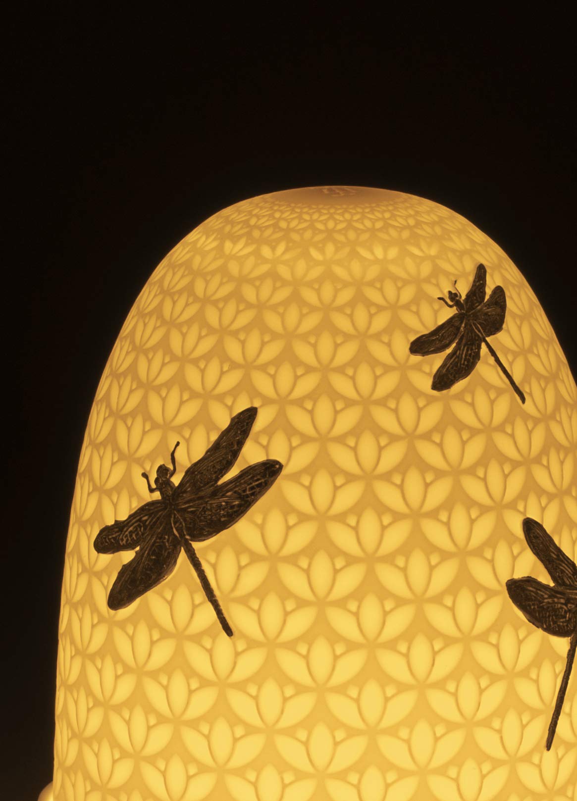 Lladró Dragonflies Dome lampada tavolo porcellana libellule