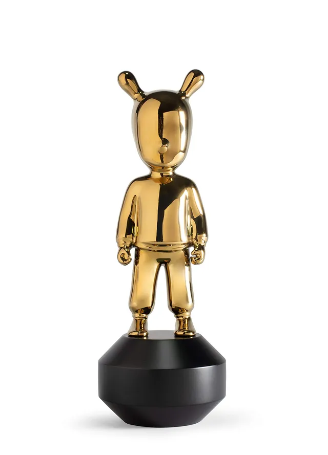 Lladró The Golden Guest Little Figurina Porcellana Oro