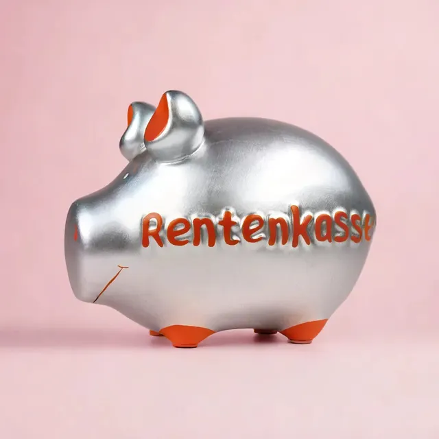 Sparschwein Company Kleinschweine Rentenkasse salvadanaio argento