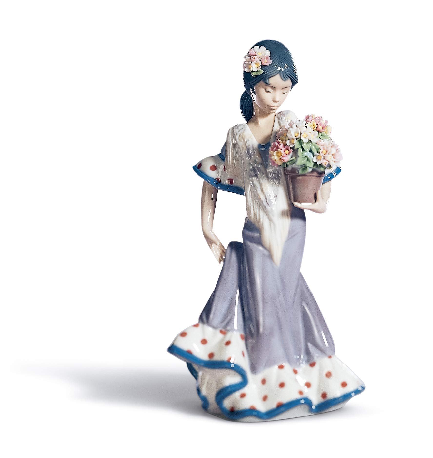Lladró Sculture Gitana Flor Maria statuetta smaltata 24 cm