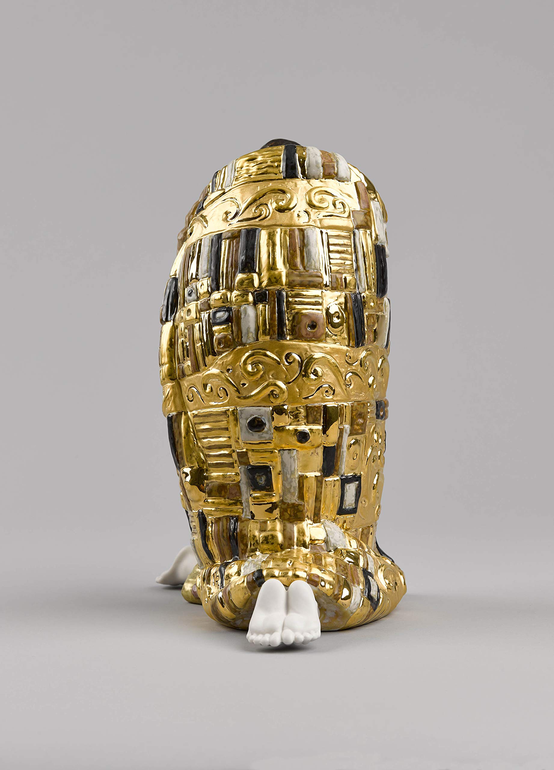 Lladró Alta Porcellana Bacio di Klimt scultura oro