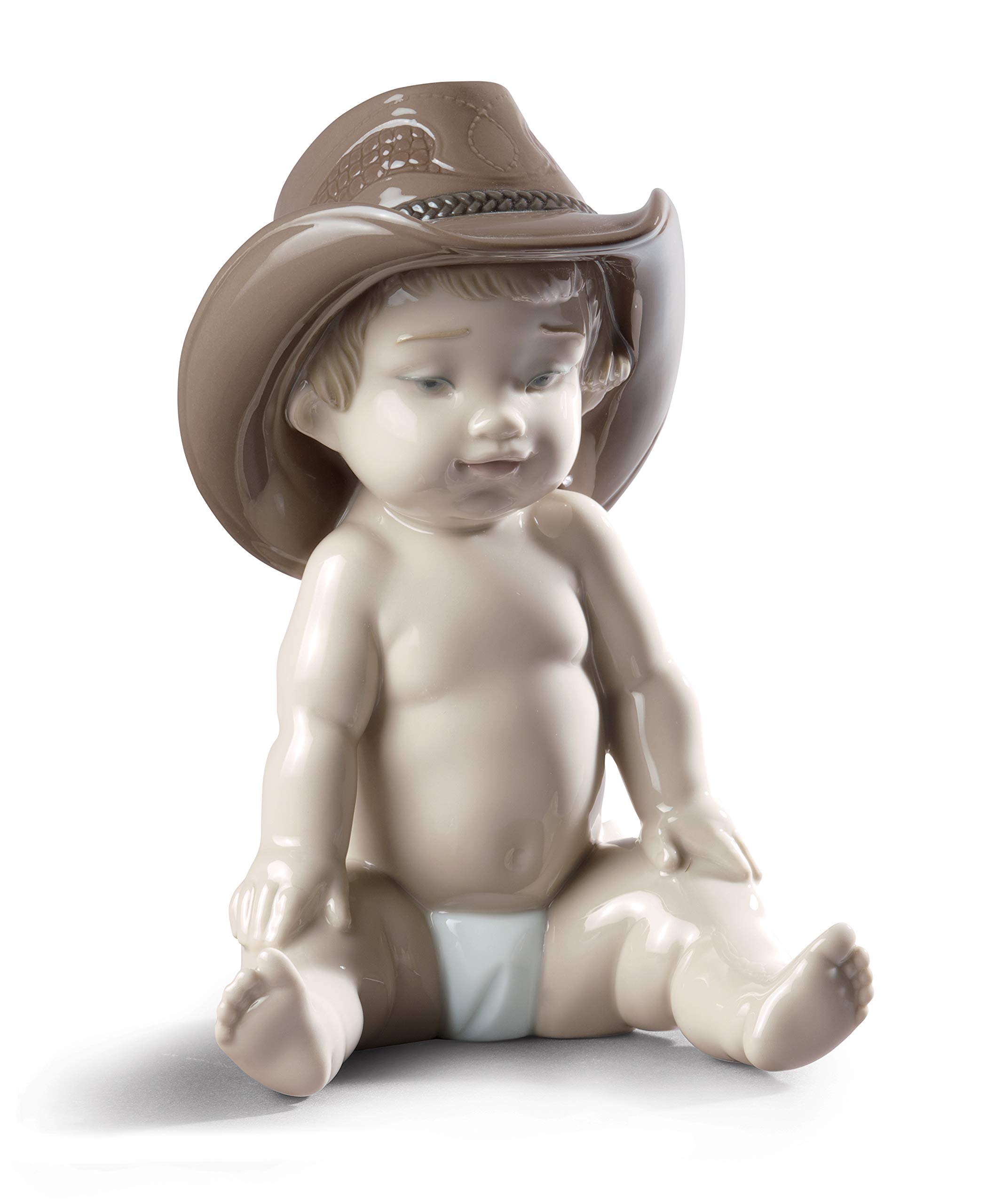 Lladró Sculture Bimbo Cowboy figurina porcellana bambino