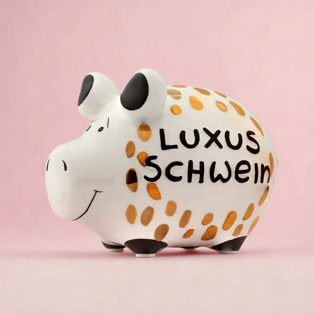 Sparschwein Company Luxus Schwein salvadanaio maialino piccolo bianco oro