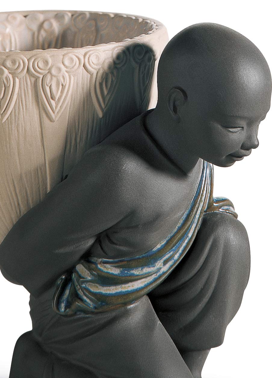 Lladró Sculture Porta Potpourri Dietro gres nero 13 cm