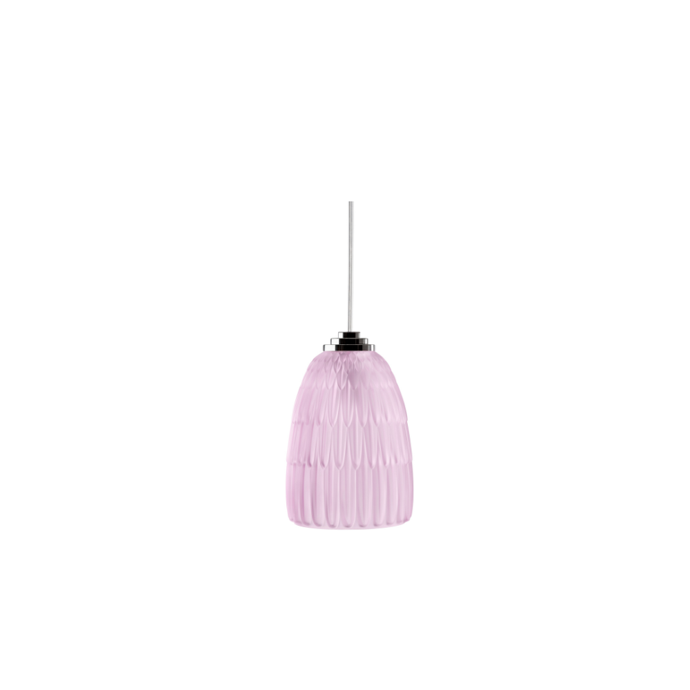 Lalique Plumes Lampadario a Sospensione Rosa Taglia L