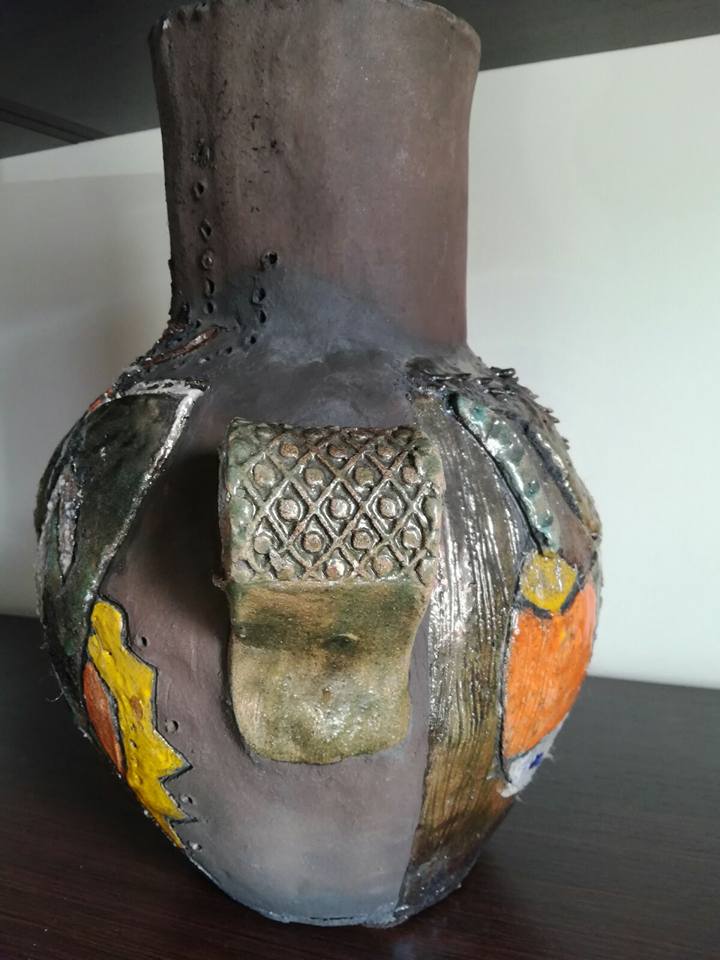 Raffaela Russo Vasi 05 Vaso in Ceramica Dipinto a Mano