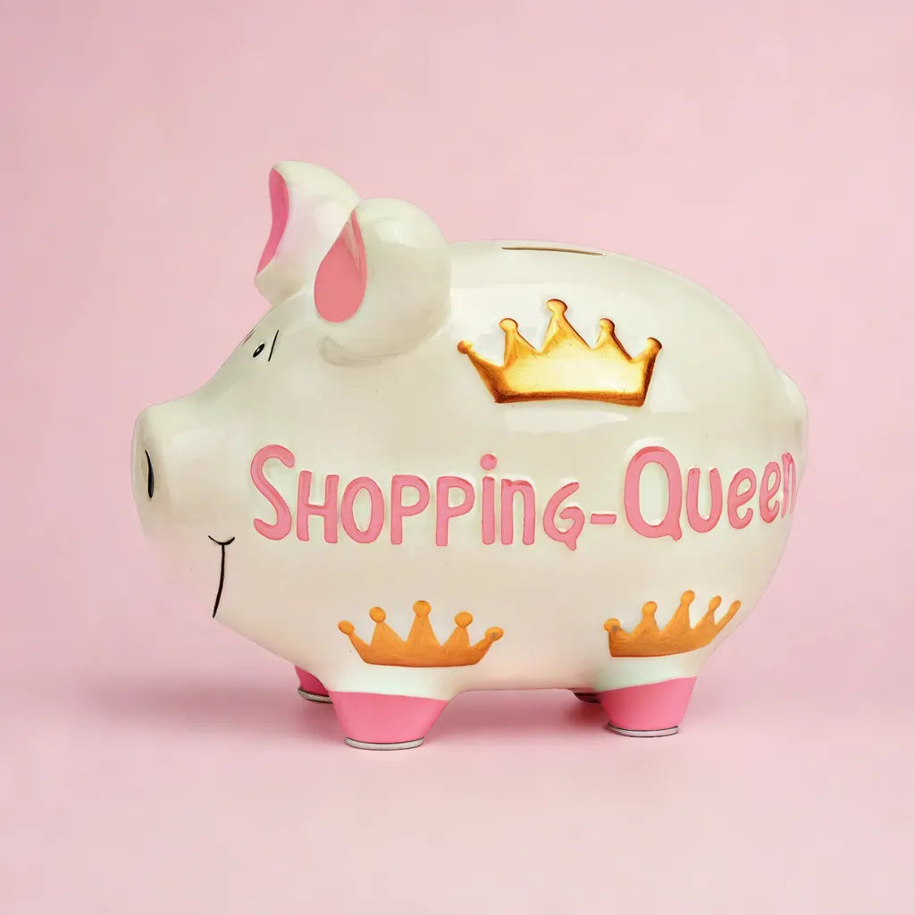 Sparschwein Company Shopping Queen Salvadanaio piccolo rosa