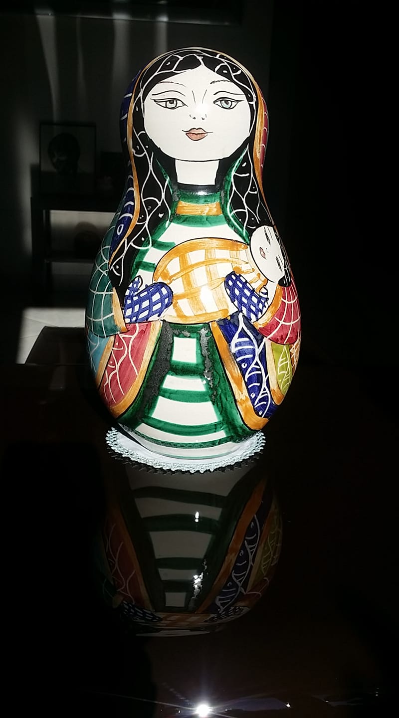 Raffaela Russo Arredo matrioska ceramica 02 dipinta mano