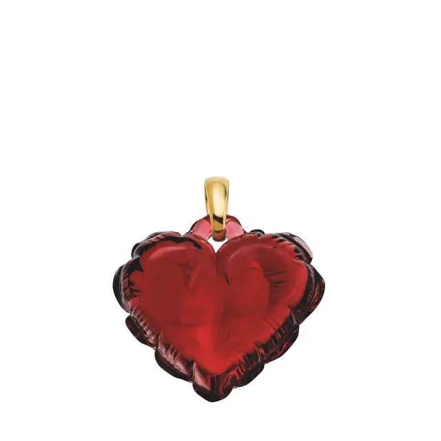 Lalique Souffle d'amour pendente cuore rosso