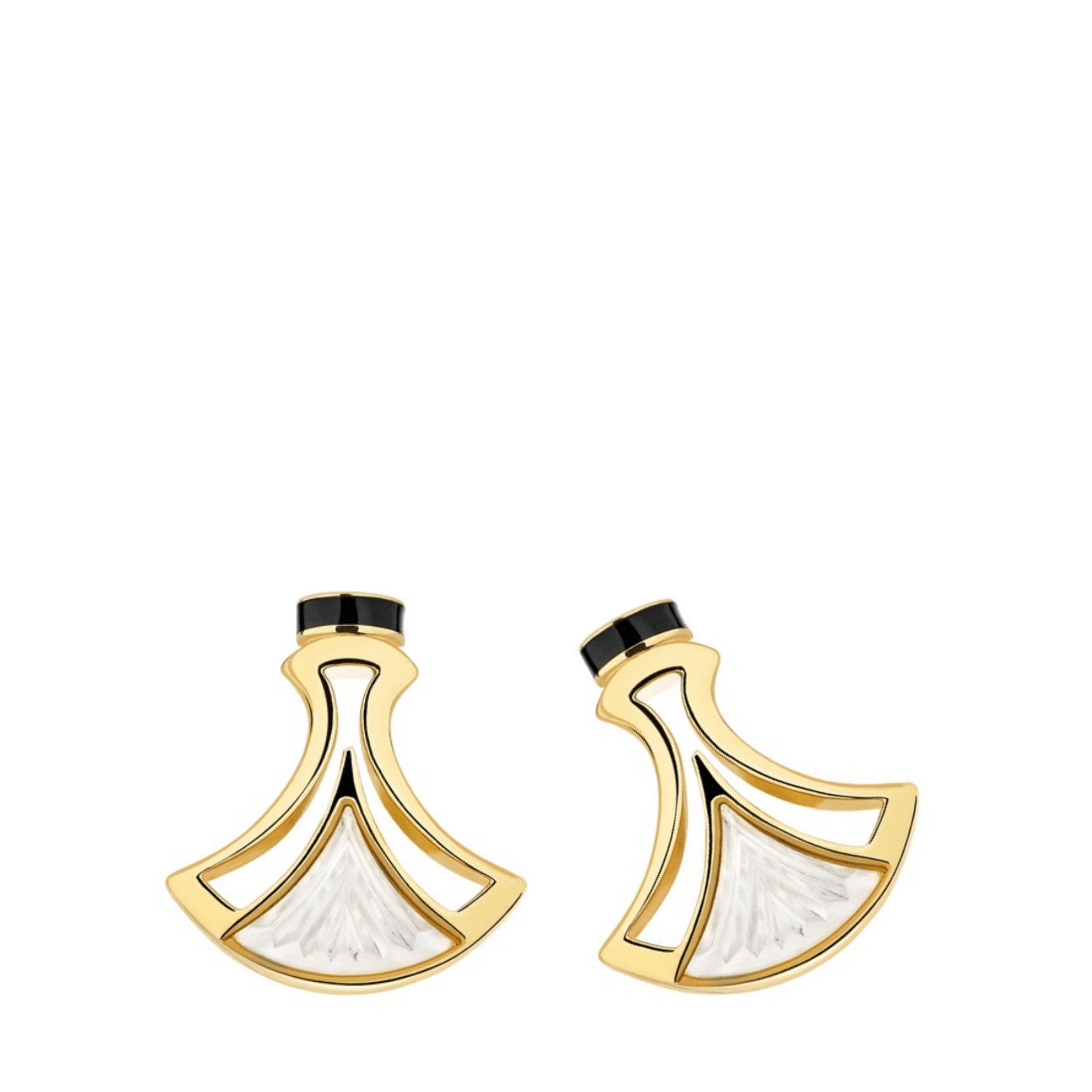 Lalique Larcade orecchini lobo oro cristallo trasparente