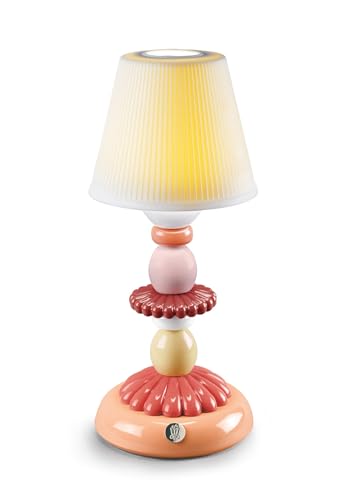Lladró Firefly Lotus lampada porcellana corallo ricaricabile