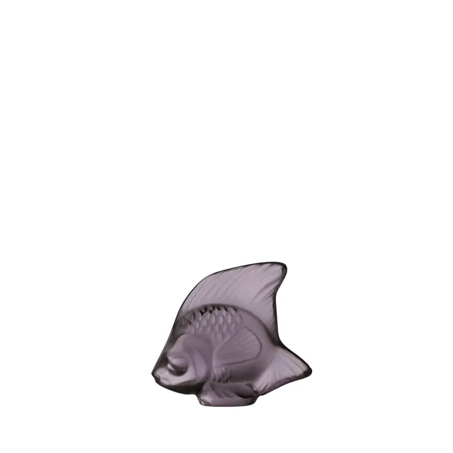 Lalique Fish S scultura pesce cristallo viola crepuscolo