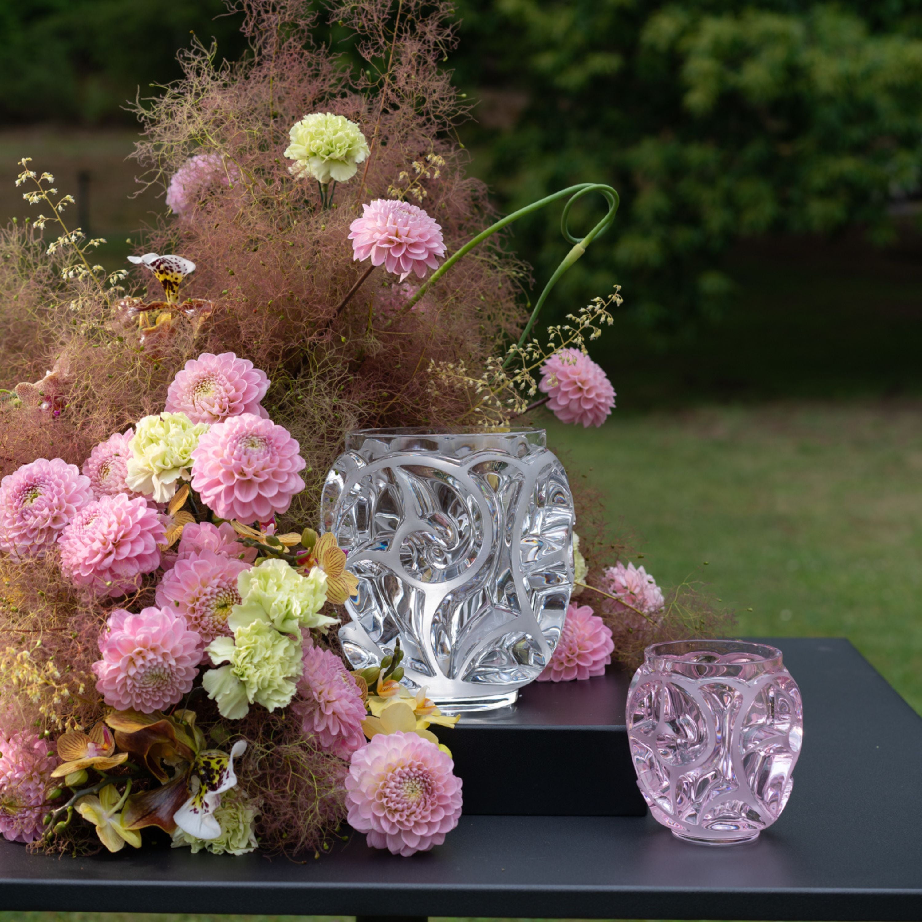 René Lalique Tourbillons Vaso in Cristallo XXL Incolore