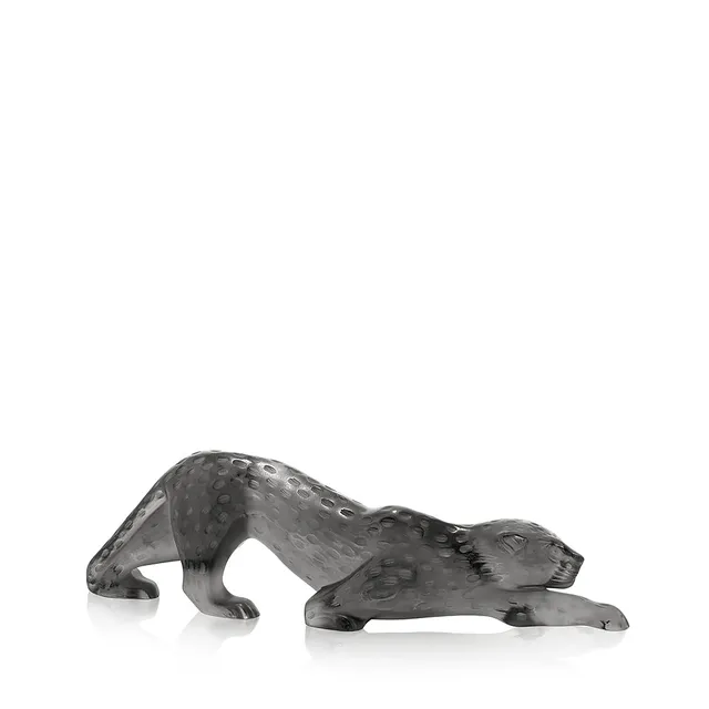 Lalique Decorative Objects Zeila Panther large sculpture scultura grigia M