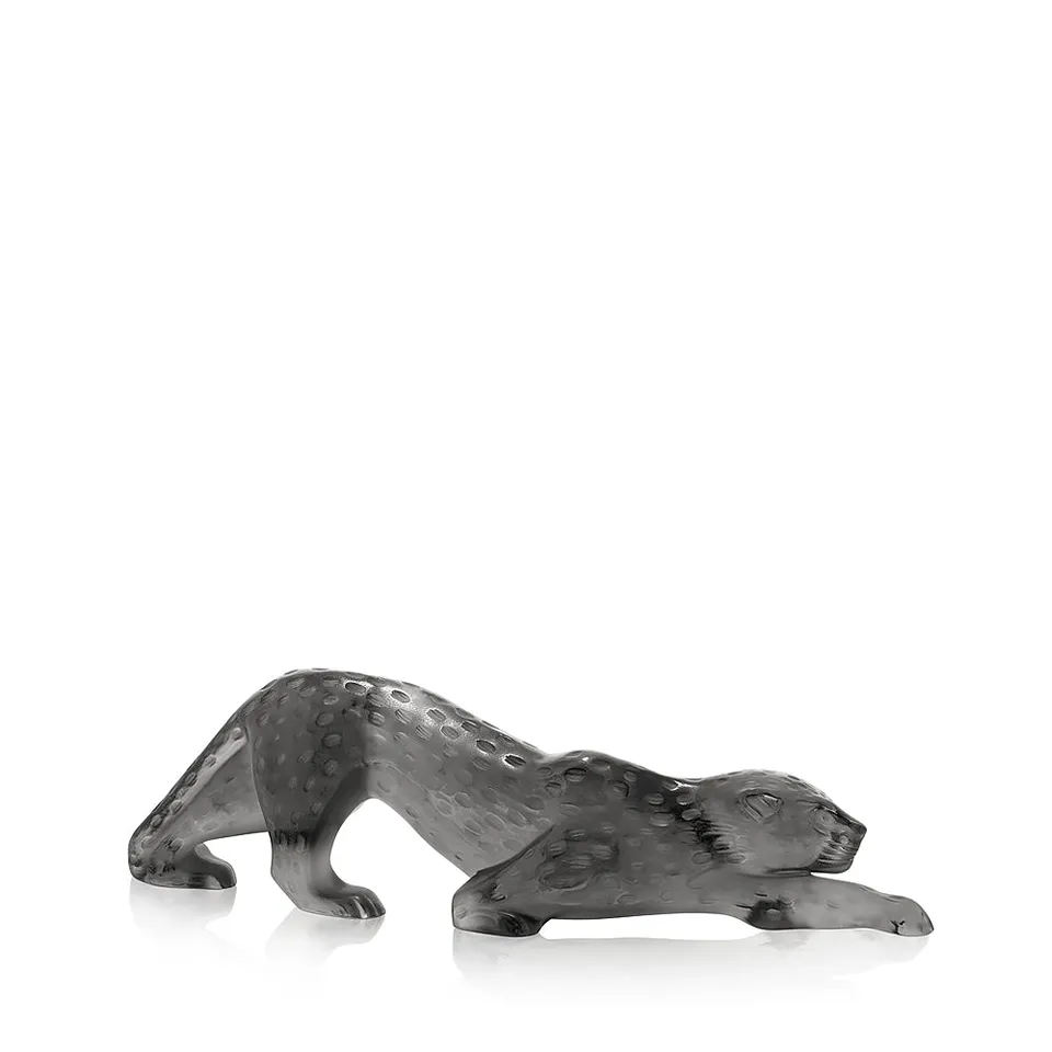 Lalique Decorative Objects Zeila Panther large sculpture scultura grigia M