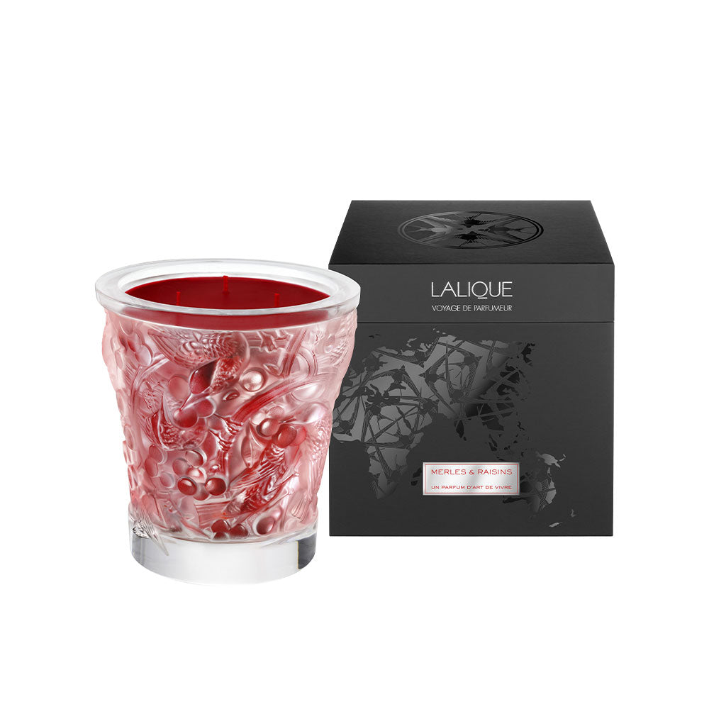 Lalique Merles et Raisins candela profumata cristallo 750 g