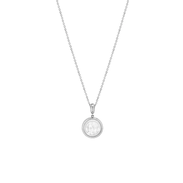 René Lalique Aréthuse Round Pendant ciondolo argento taglia S