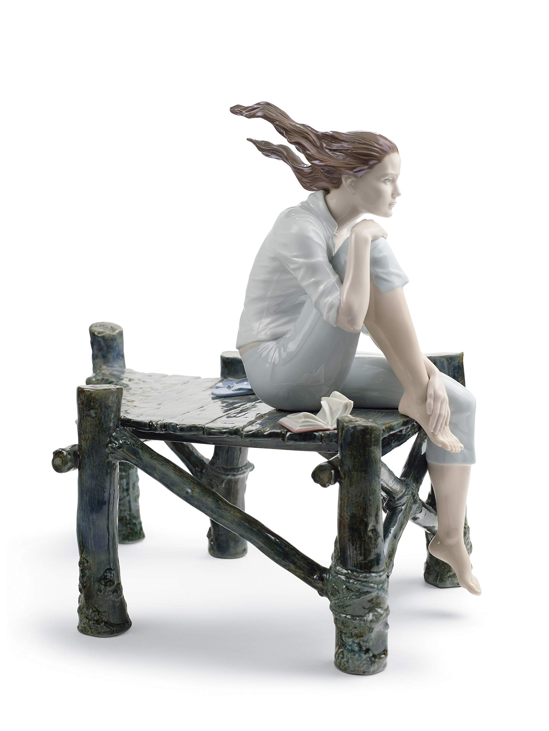 Lladró Sculture Donna Tramonto al Molo statua porcellana