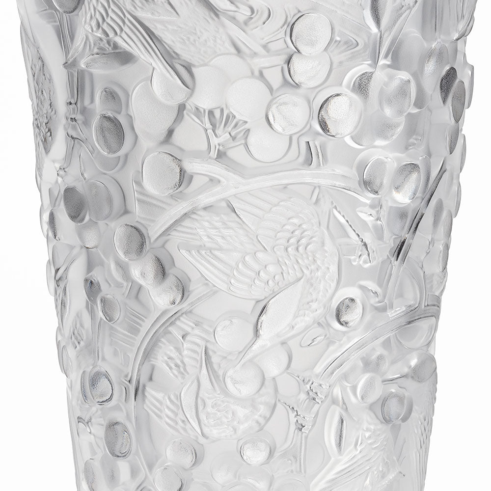Lalique Merles et Raisins vaso cristallo taglia M
