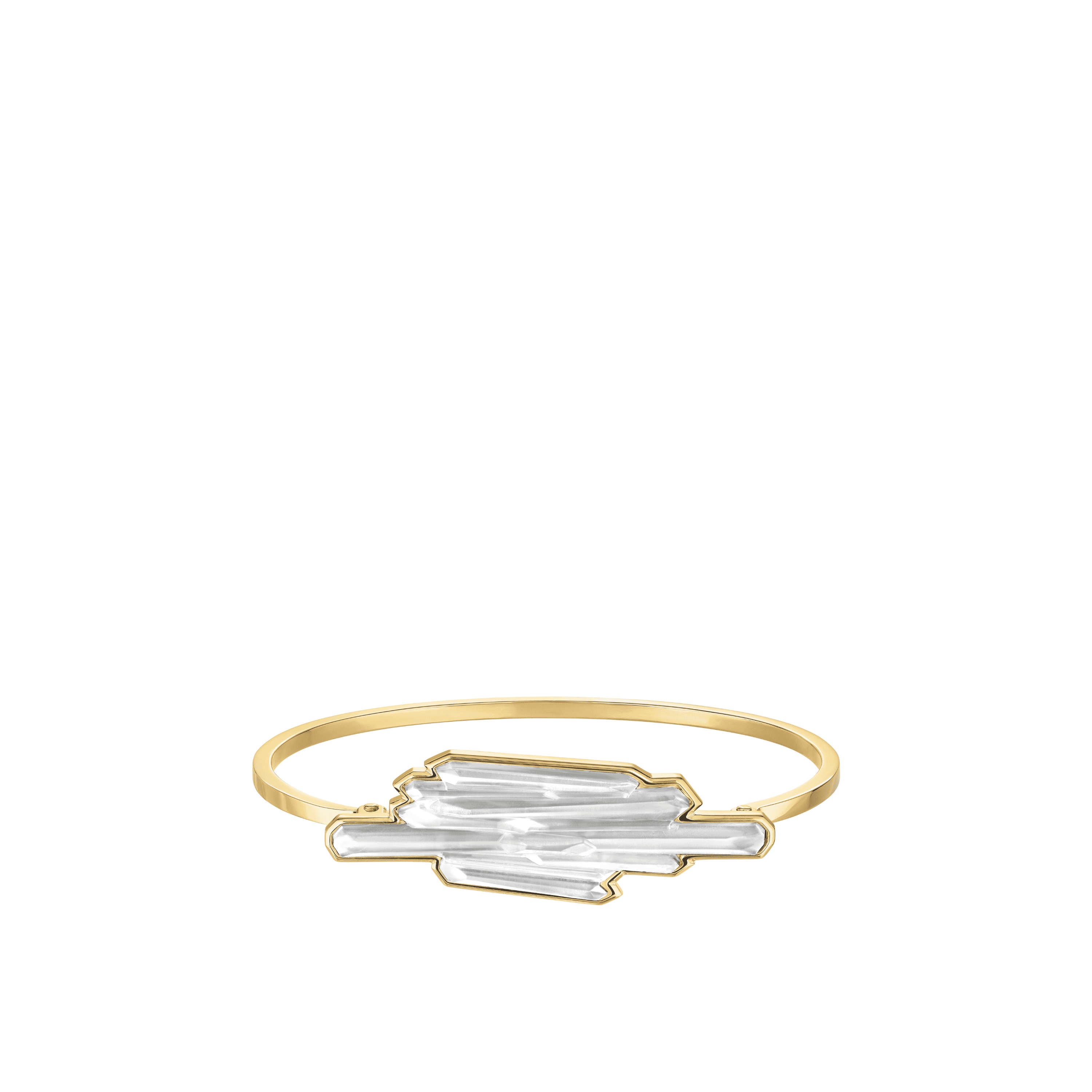 Lalique Terramineral bracciale rigido dorato S
