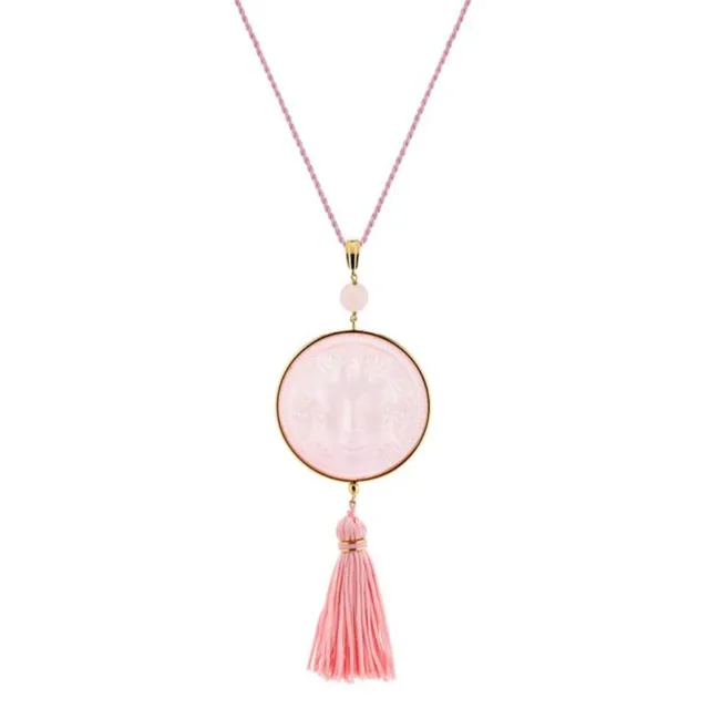 René Lalique Aréthuse Pendente Cristallo Rosa Nebula L