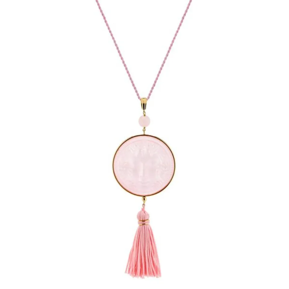 René Lalique Aréthuse Pendente Cristallo Rosa Nebula L