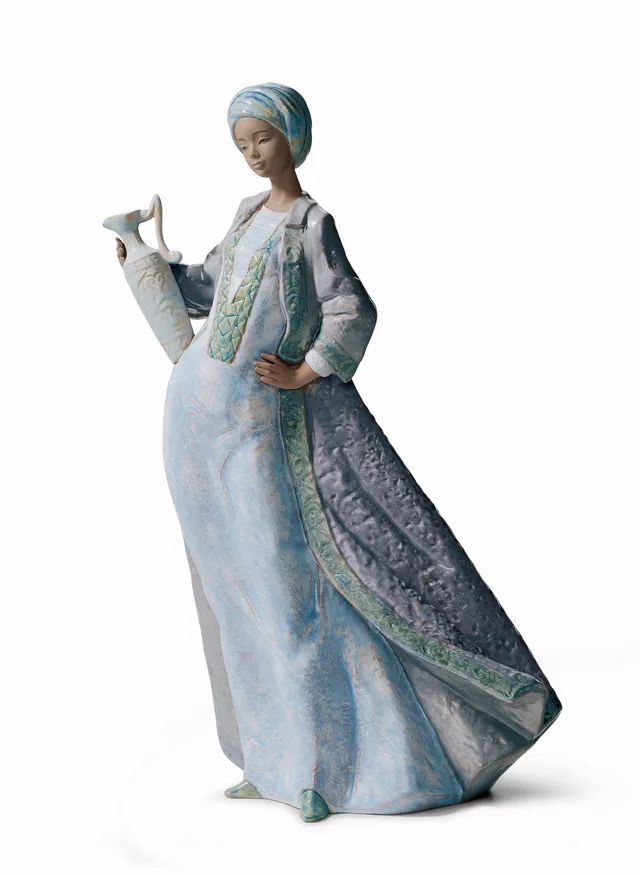 Lladró Sculture Acque dell'Oasi figurina gres blu 40 cm
