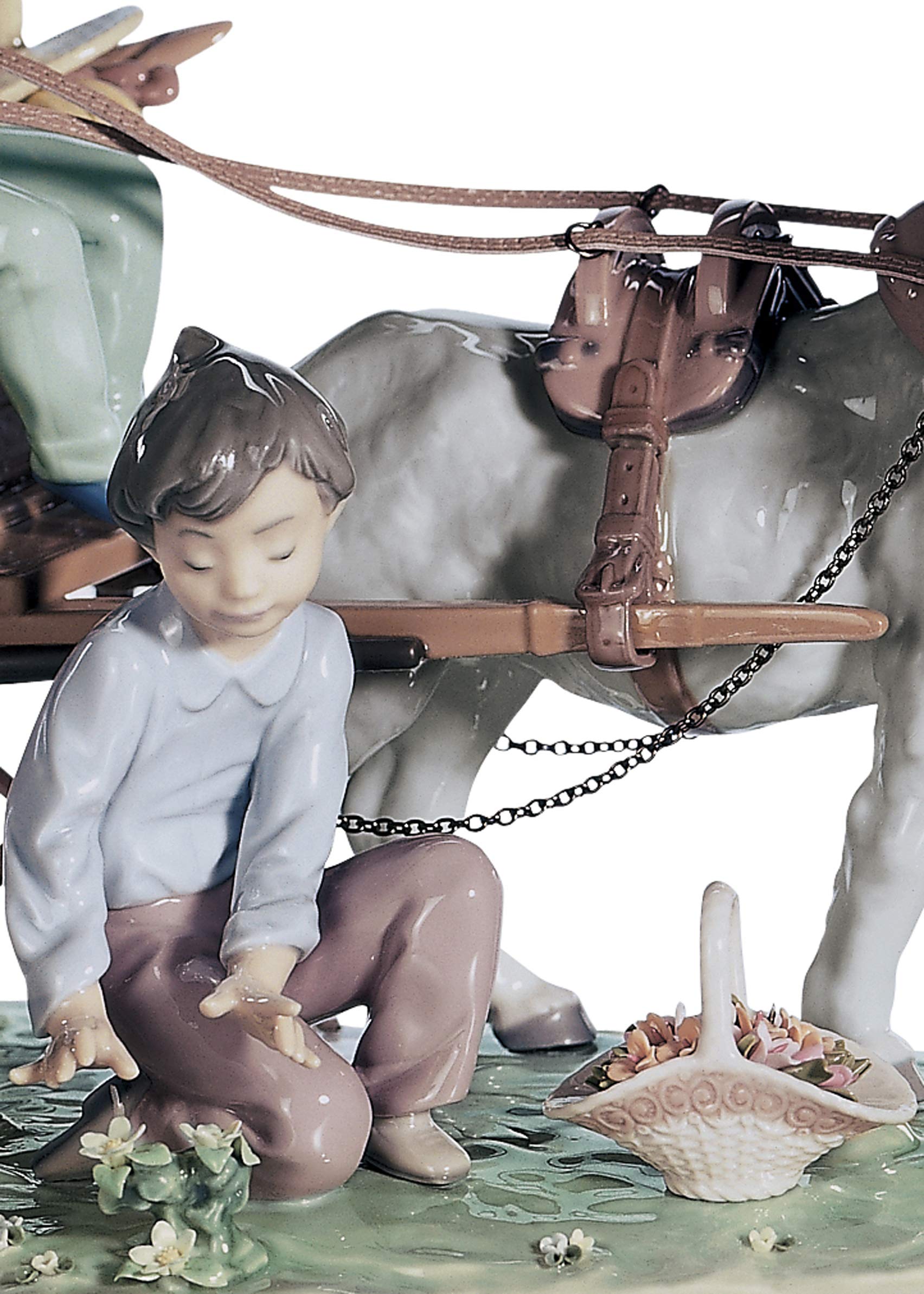 Lladró Alta Porcellana Bimbi Una Gita scultura bimbi limitata